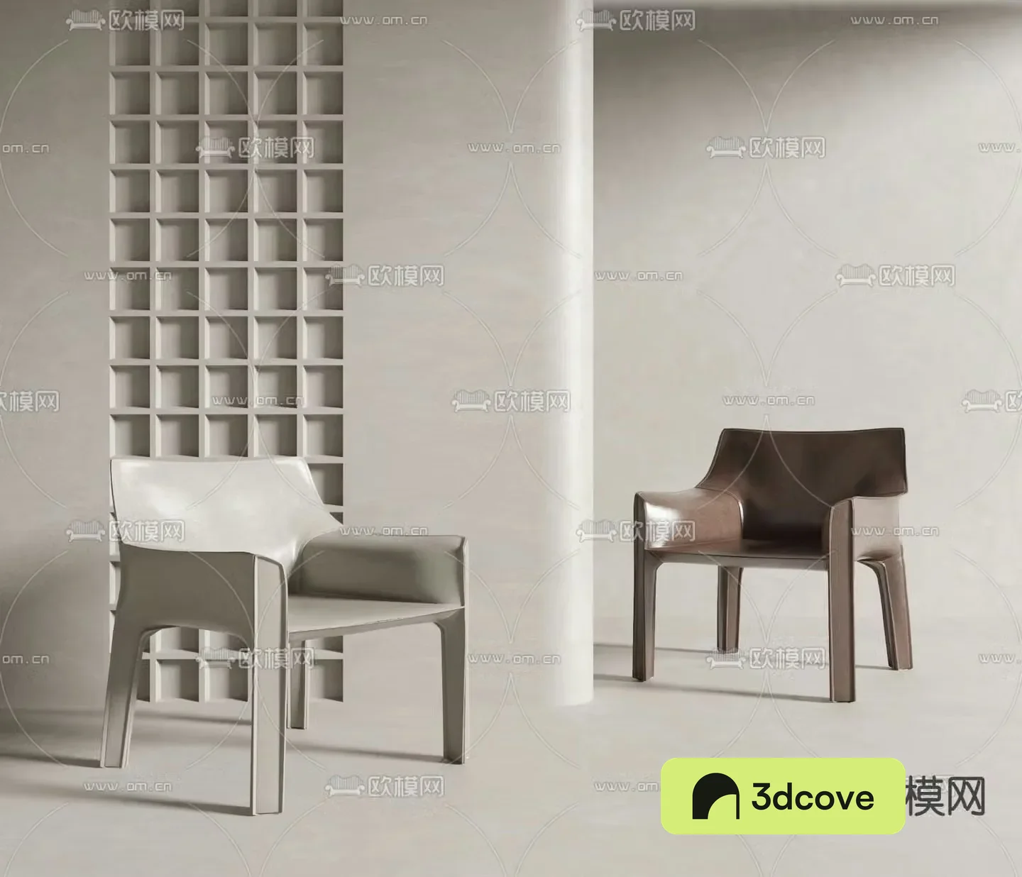 Cassina leather casual side chair