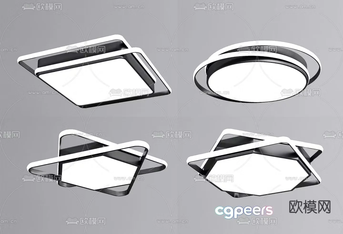Ceiling lamp geometric lamp 3d model