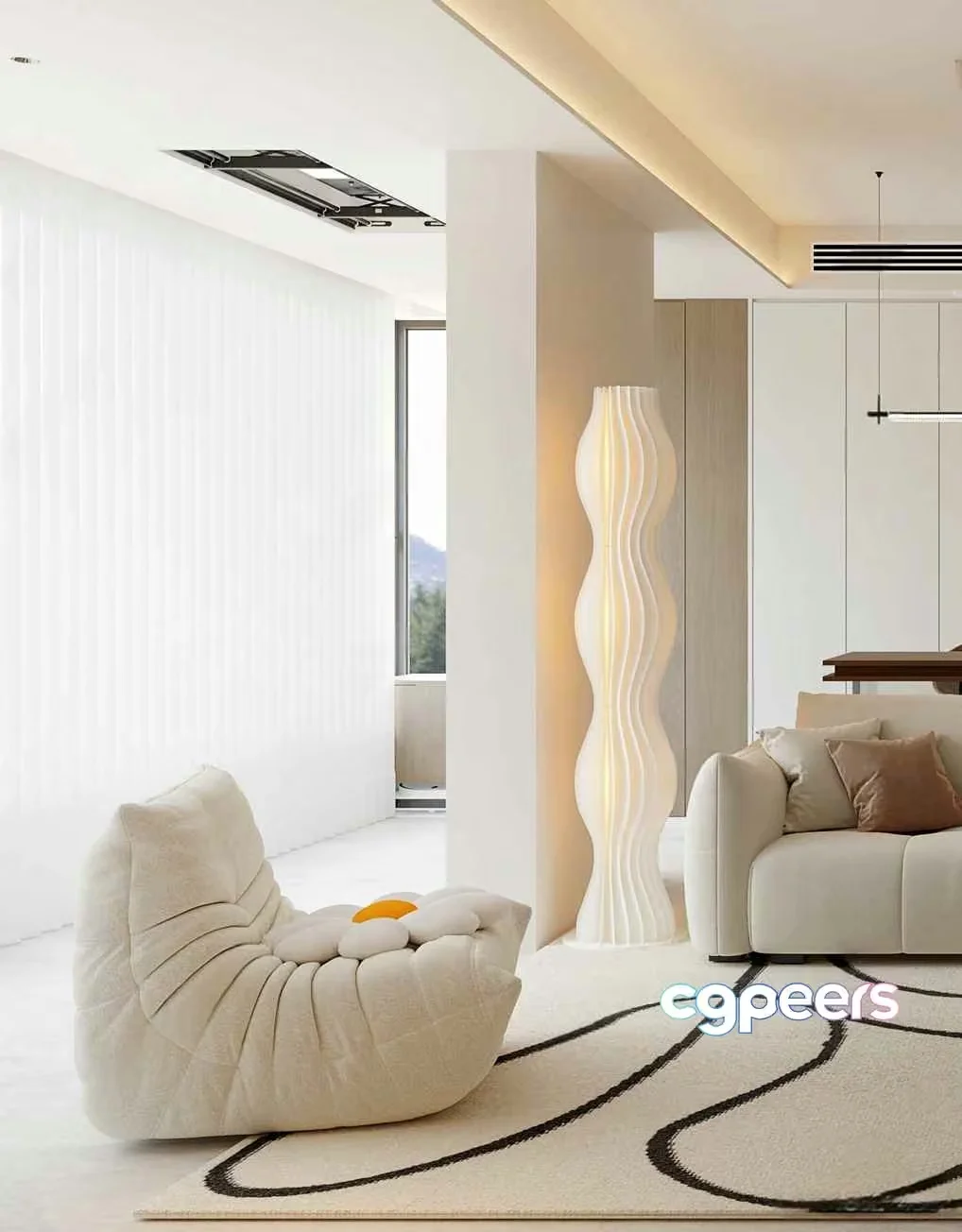 Modern Living Room 3D Model – 16161 – CORONA Render