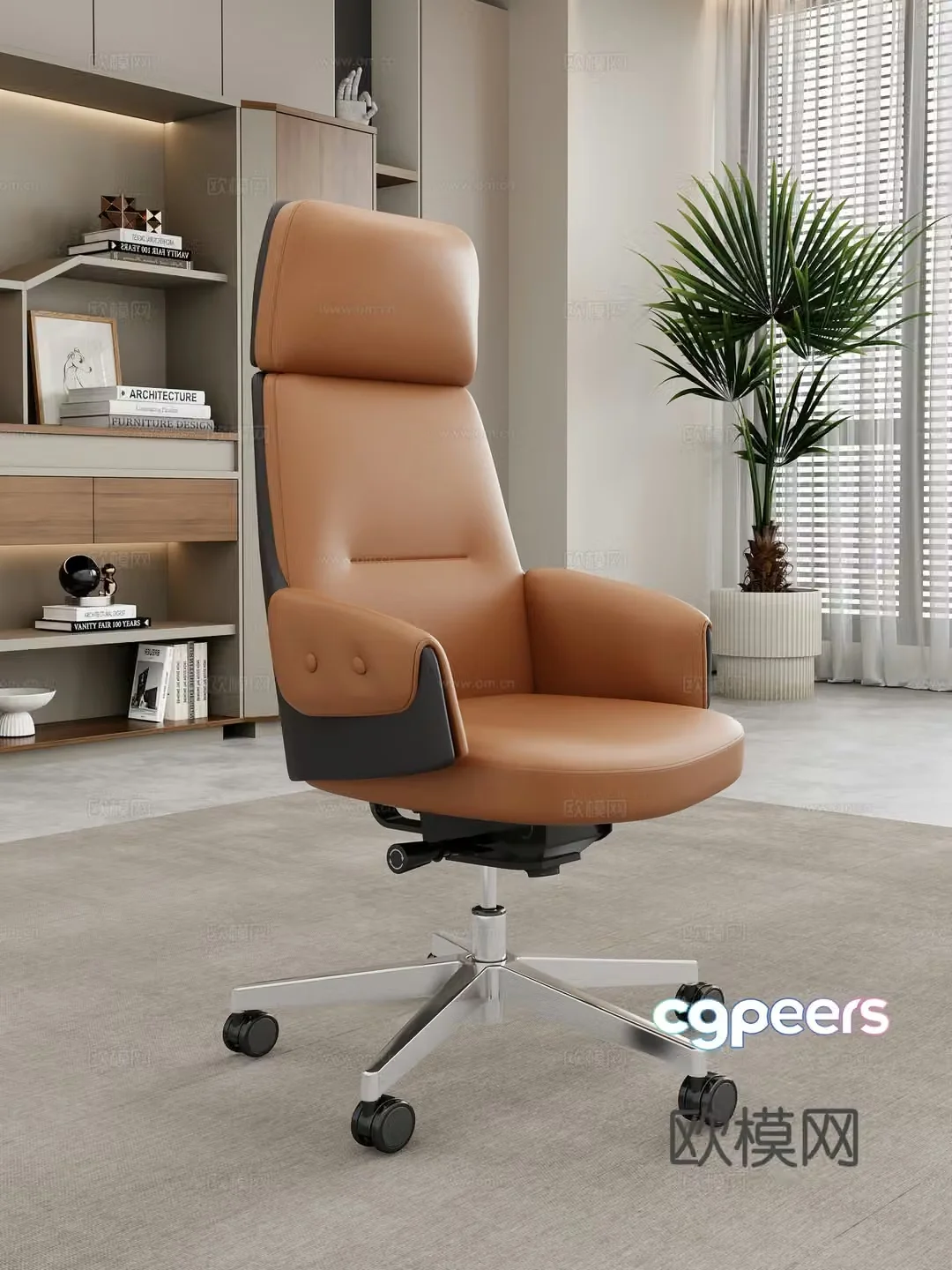 Modern office chair Manager chair Swivel chair Leather chair Boss chair 3d model