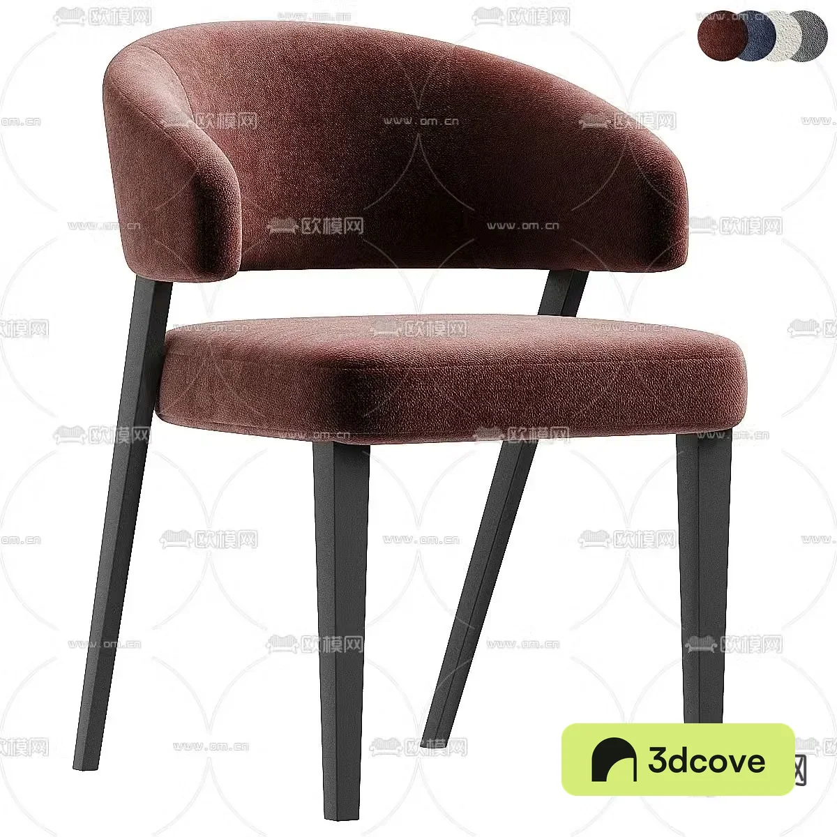Red chair single chair dining chair