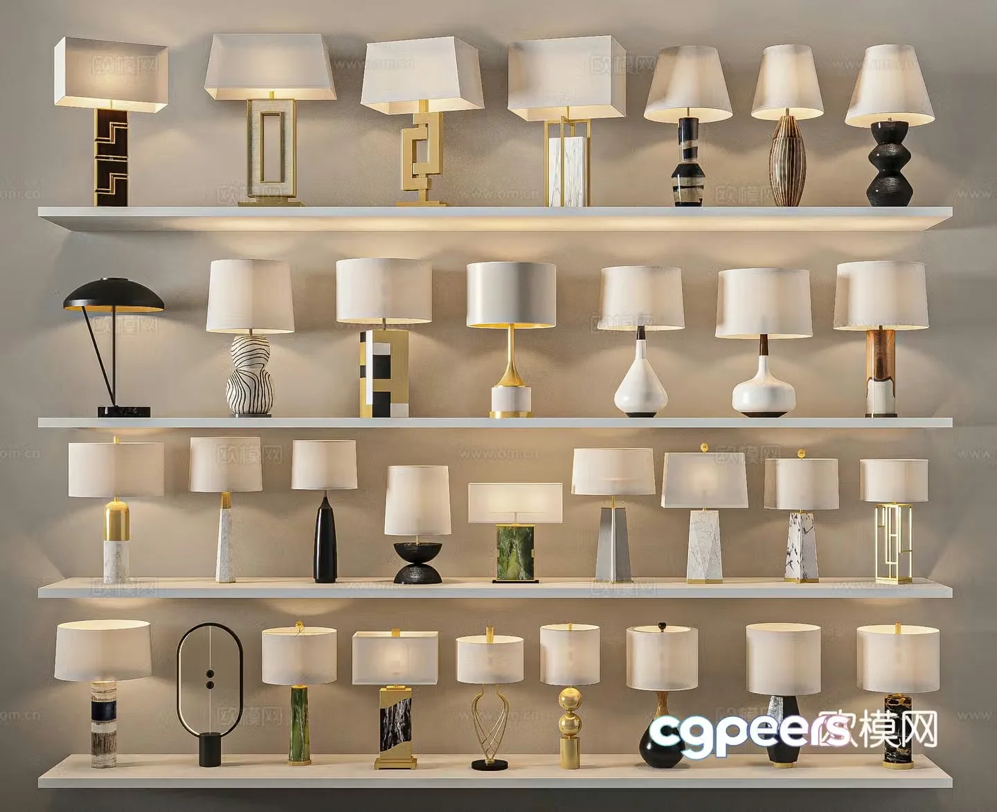 Modern desk lamp decorative lamp 3d model