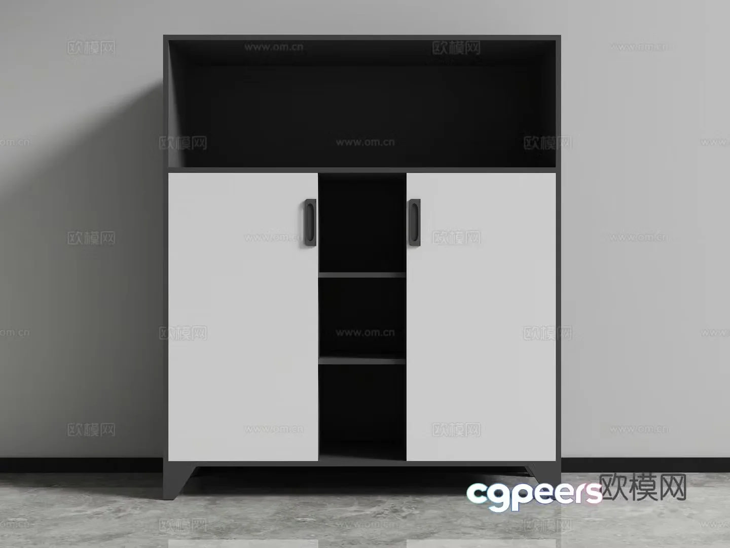 File cabinet low cabinet locker 3d model