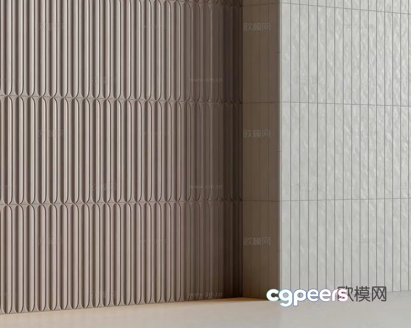 Modern simple brick ceramic tiles wall tiles molding brick 3d model