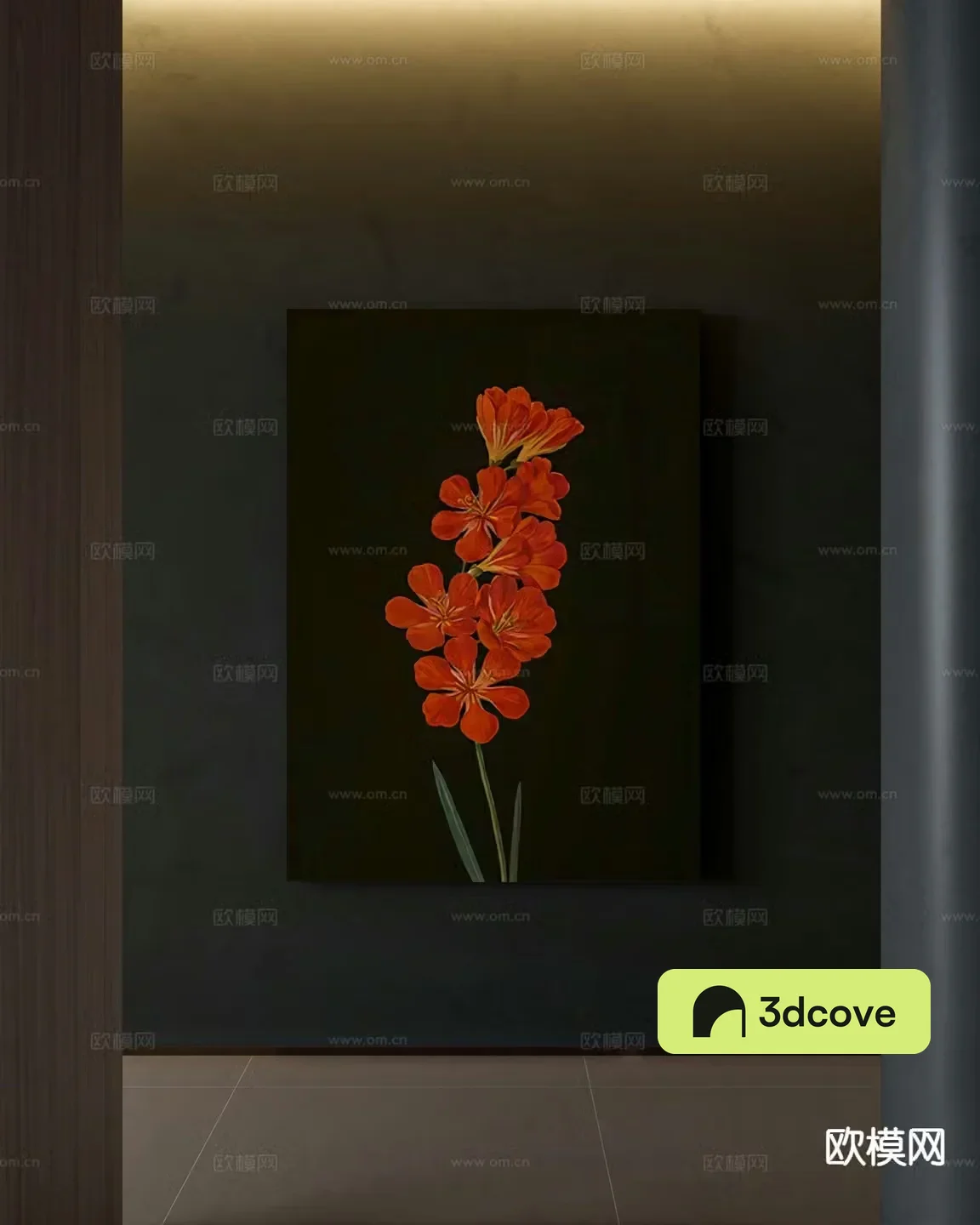Wabi-sabi flower hanging painting decorative painting