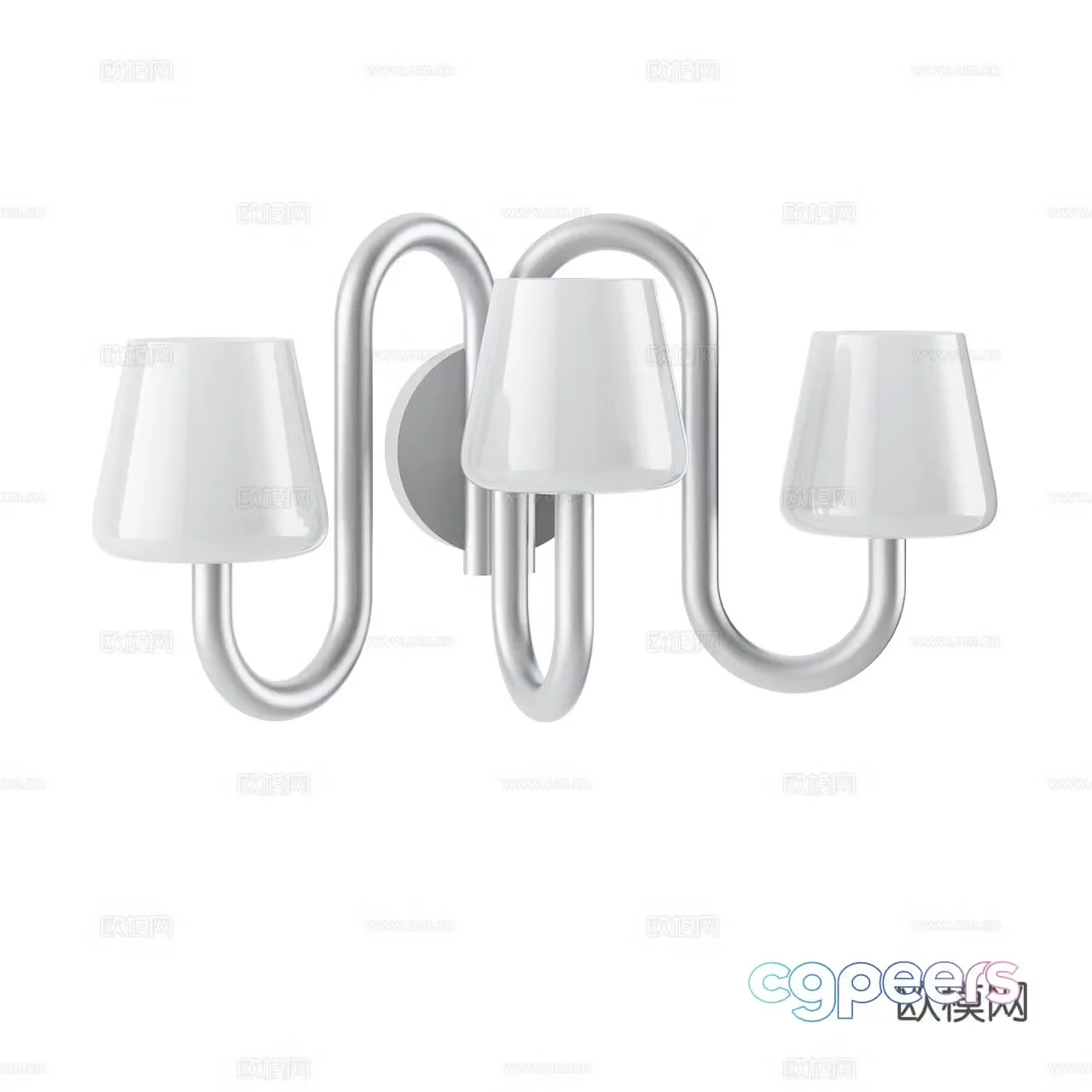 Hay Nordic wall lamp Decorative wall lamp Multi-head wall lamp Glass wall lamp Metal wall lamp 3D model
