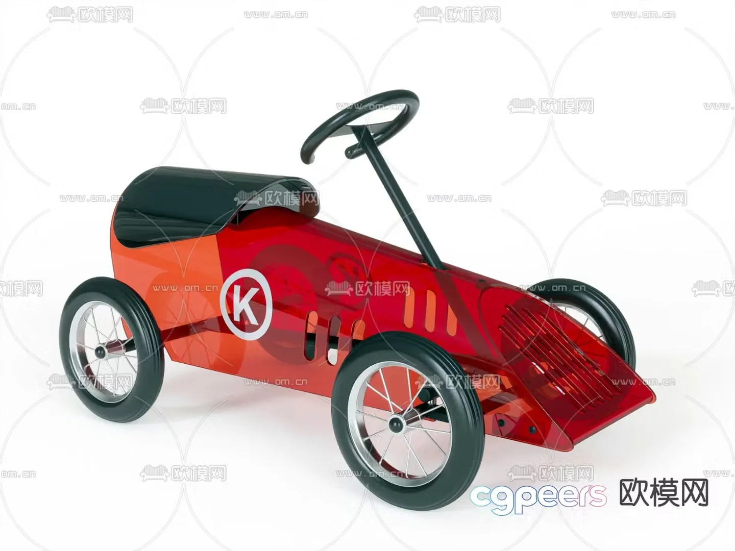 Modern children’s toy car 3d model