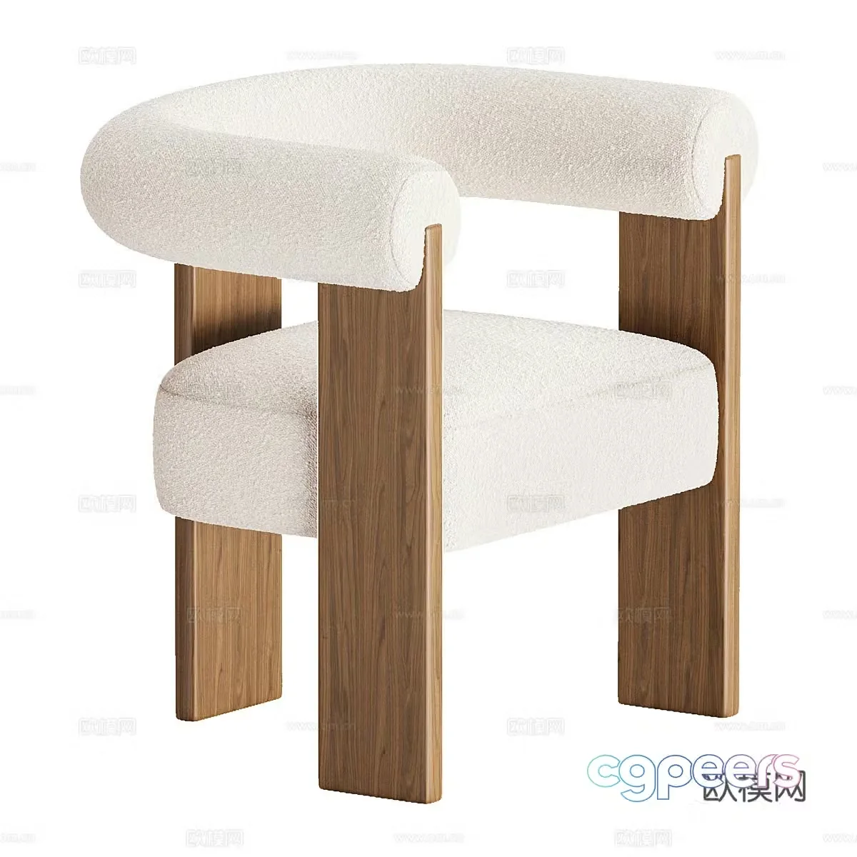 New Chinese Eldon leisure chair 3d model