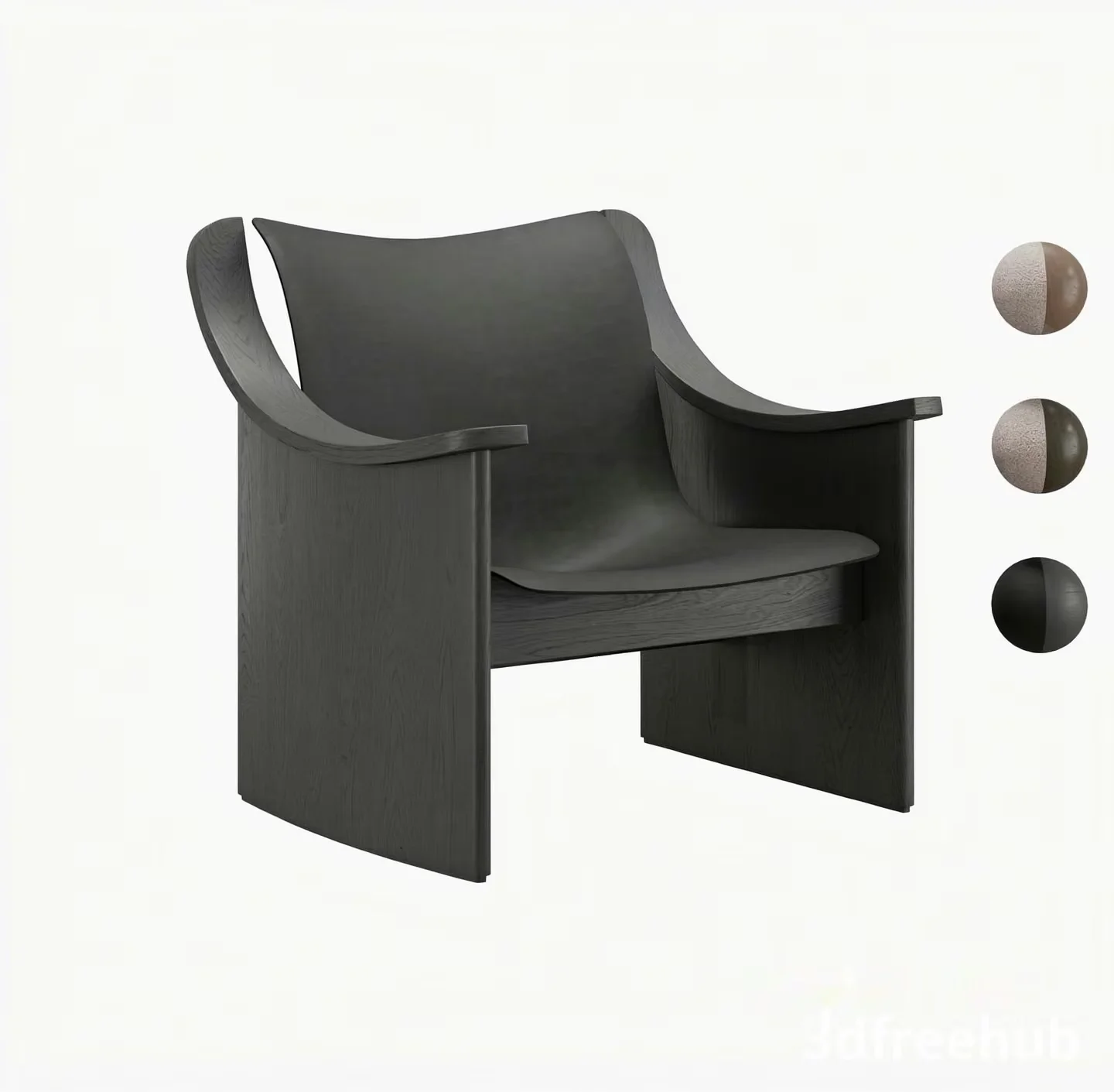 Modern Dark Chair 3D Model – 19926 – VRAY Render
