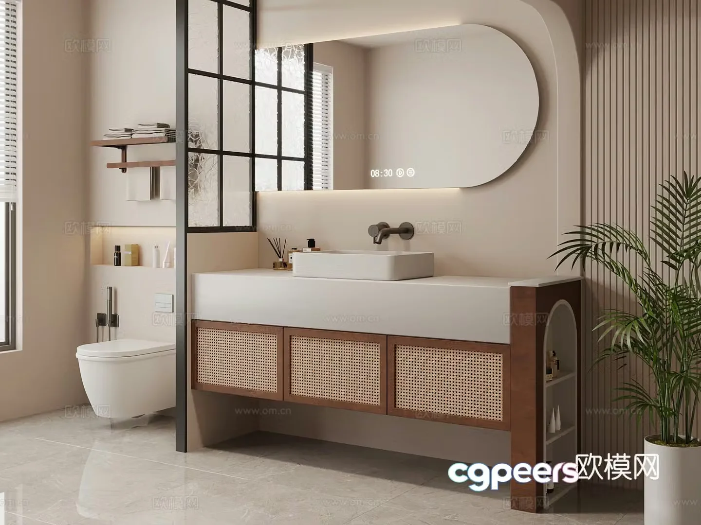 Bathroom cabinet medieval style bathroom cabinet toilet 3d model
