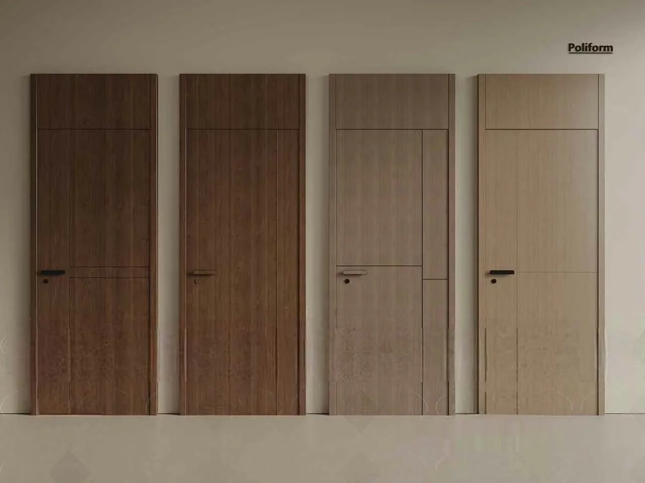 Four Wooden Doors 3D Model – 12509 – VRAY Render