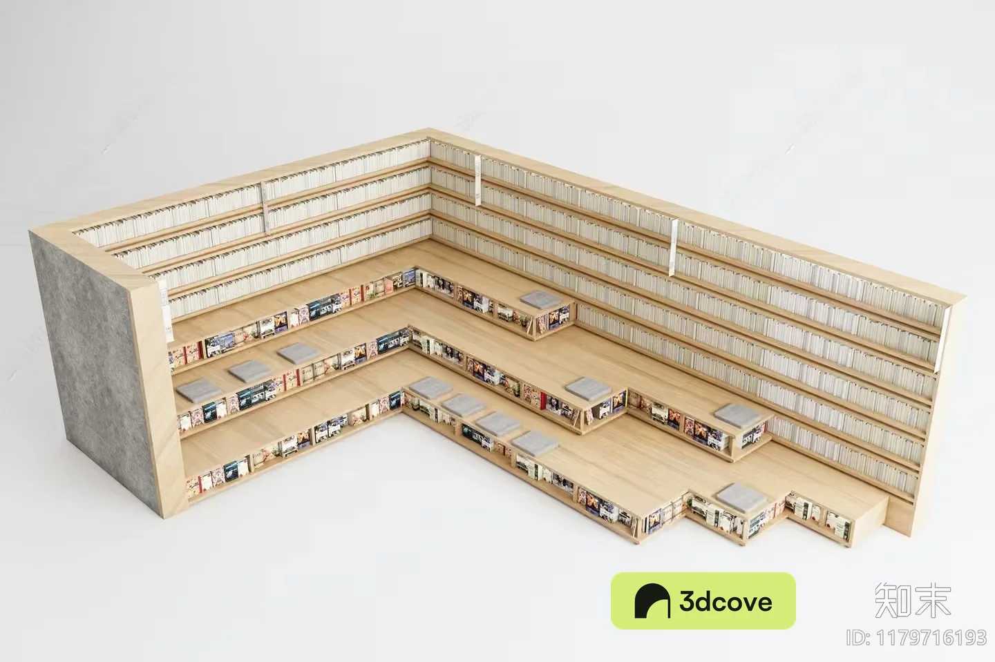 A 3D Model Of A Library