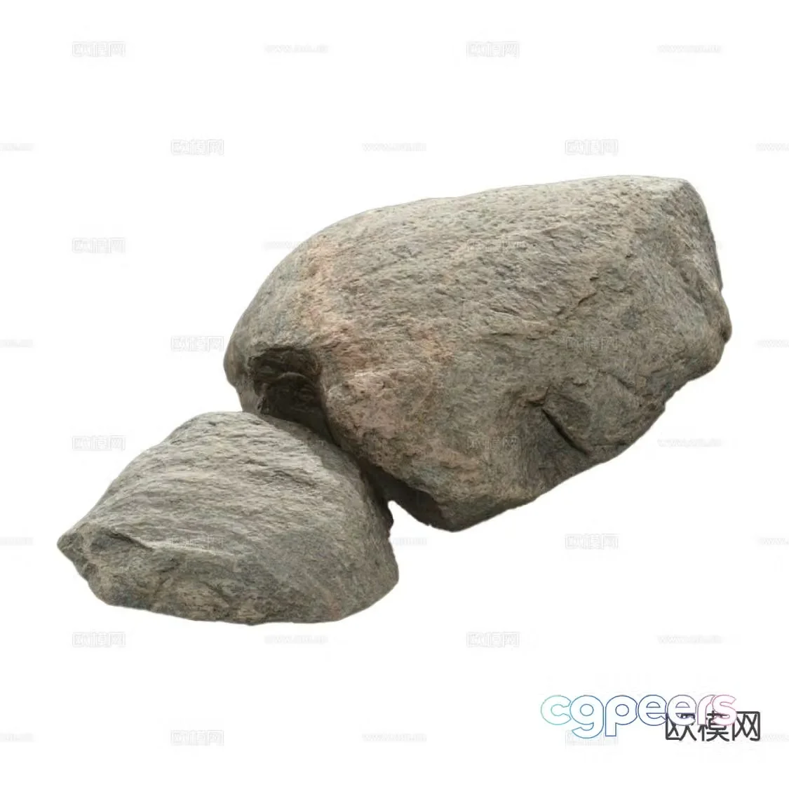 modern rock granite 3d model