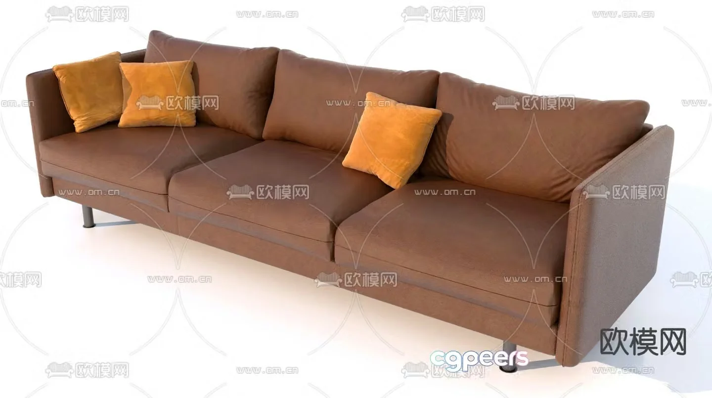 Modern sofa three-seat sofa 3d model