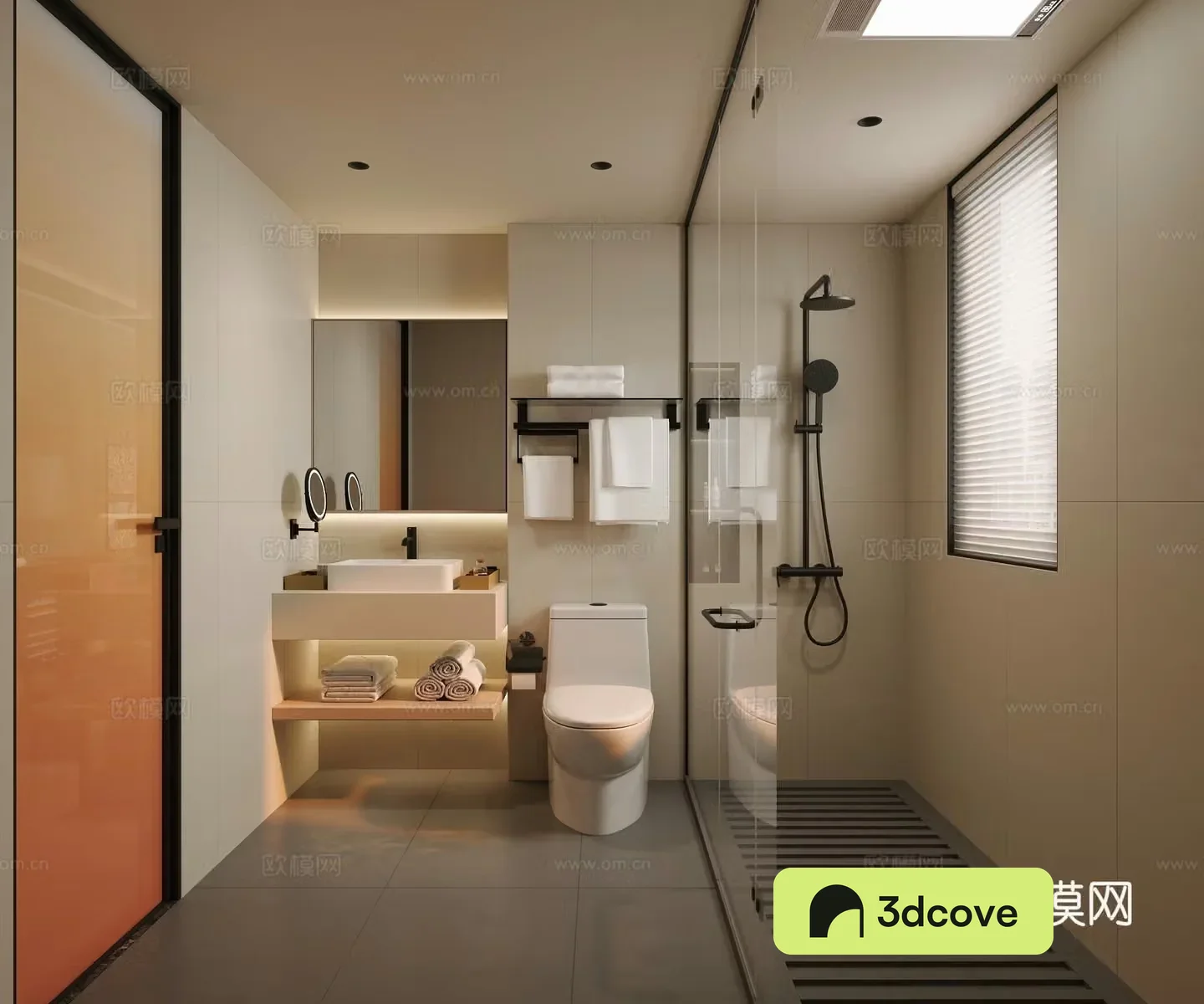 Modern bathroom dry and wet bathroom dry area bathroom sliding door bathroom