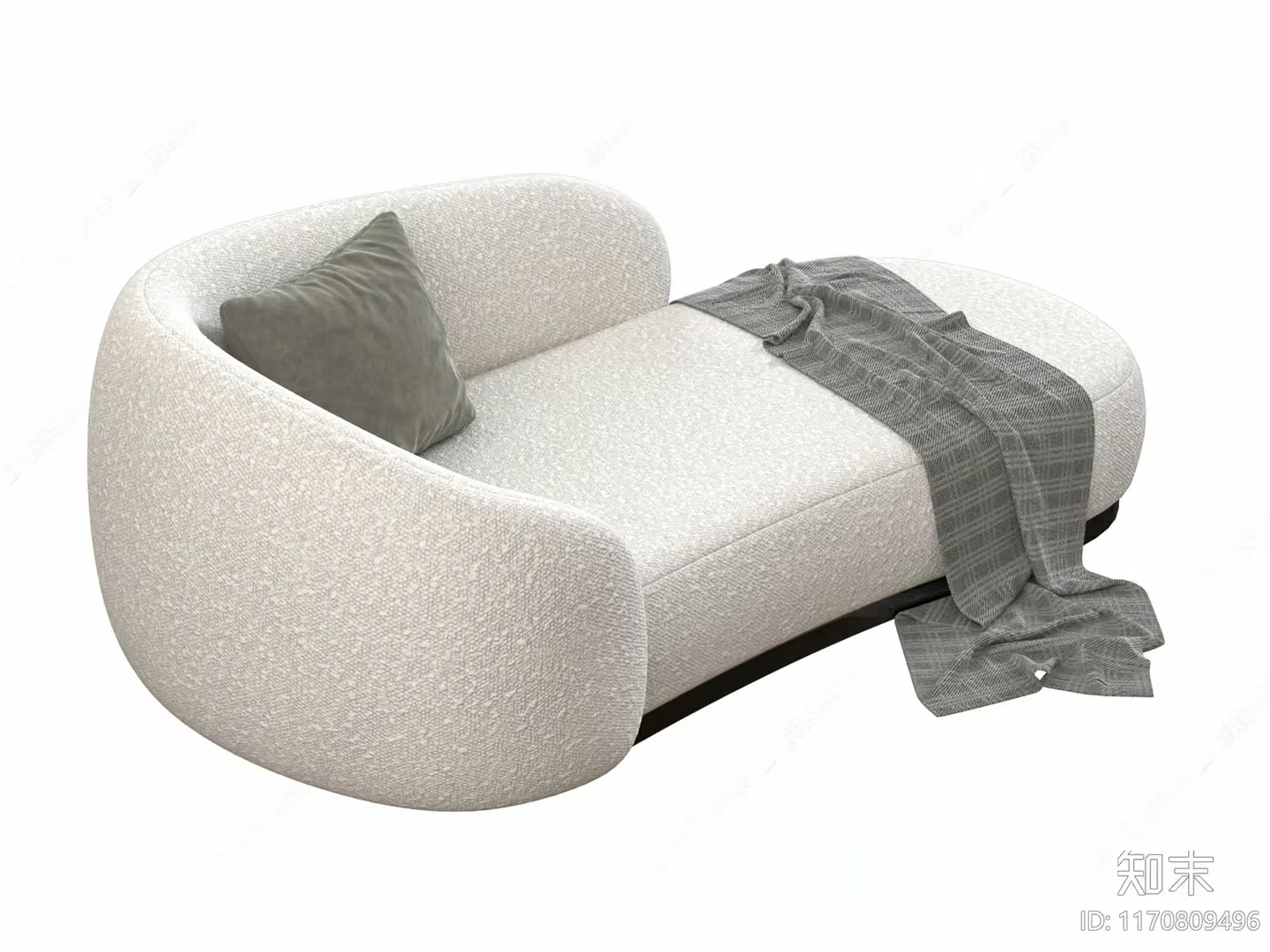 Modern Grey Couch 3D Model – 4229 – VRAY Render