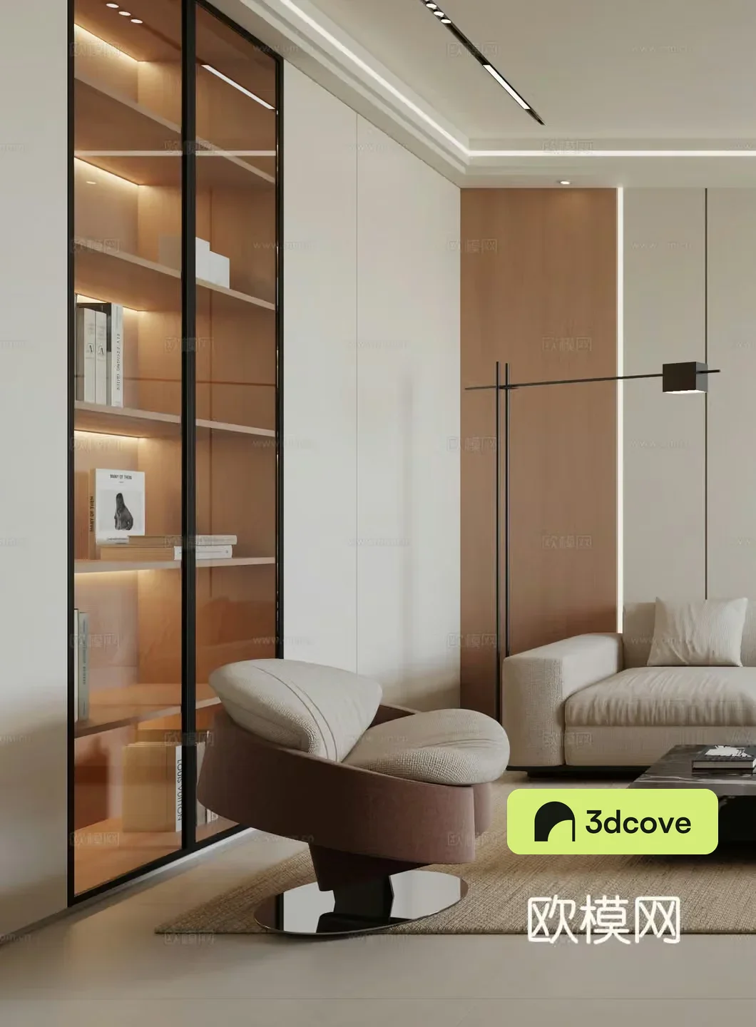 Modern leisure chair floor lamp study desk leisure and entertainment room side corner