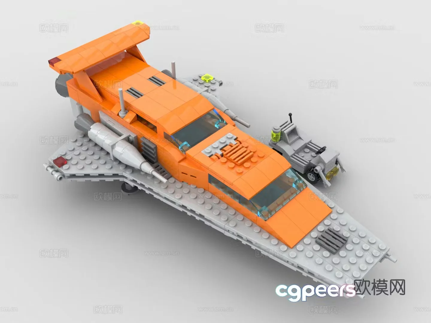 Lego LEGO toys building blocks spaceship transport aircraft 3d model