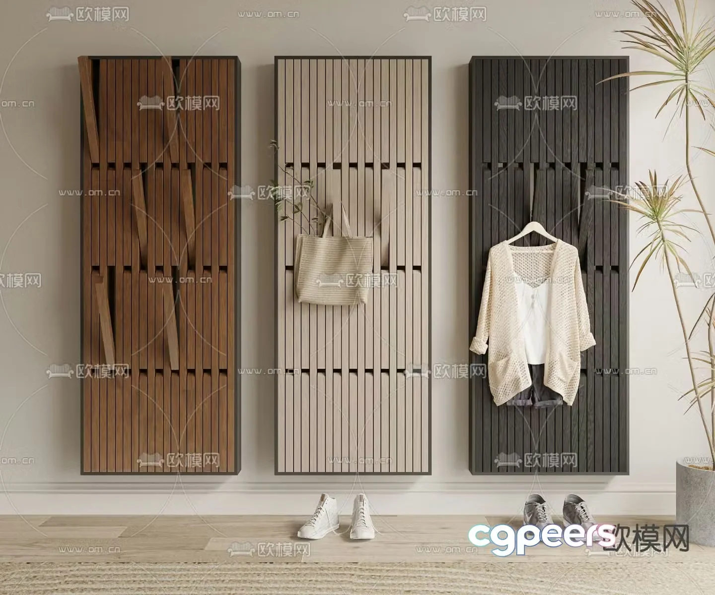 Piano keys hanging board hanging decoration 3D model