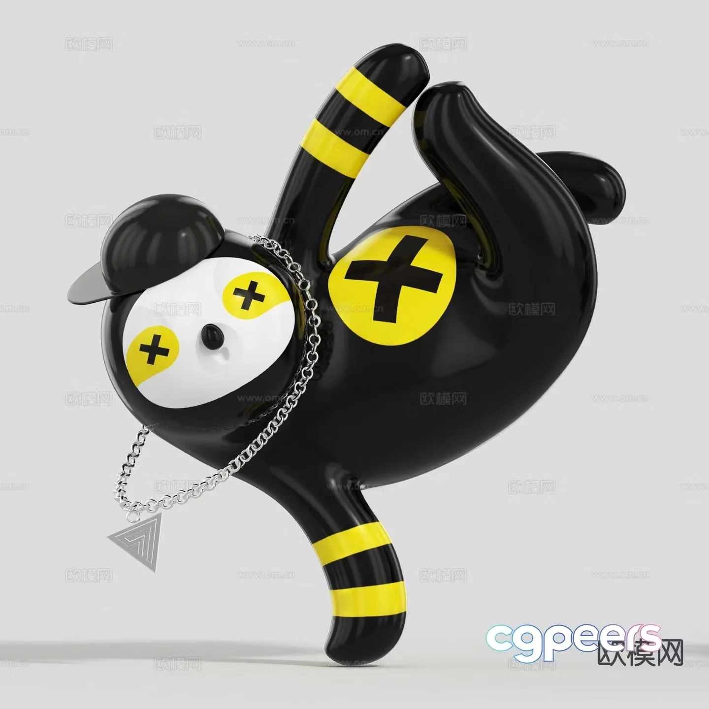 Cartoon trendy toys sculpture doll cartoon ornaments 3d model