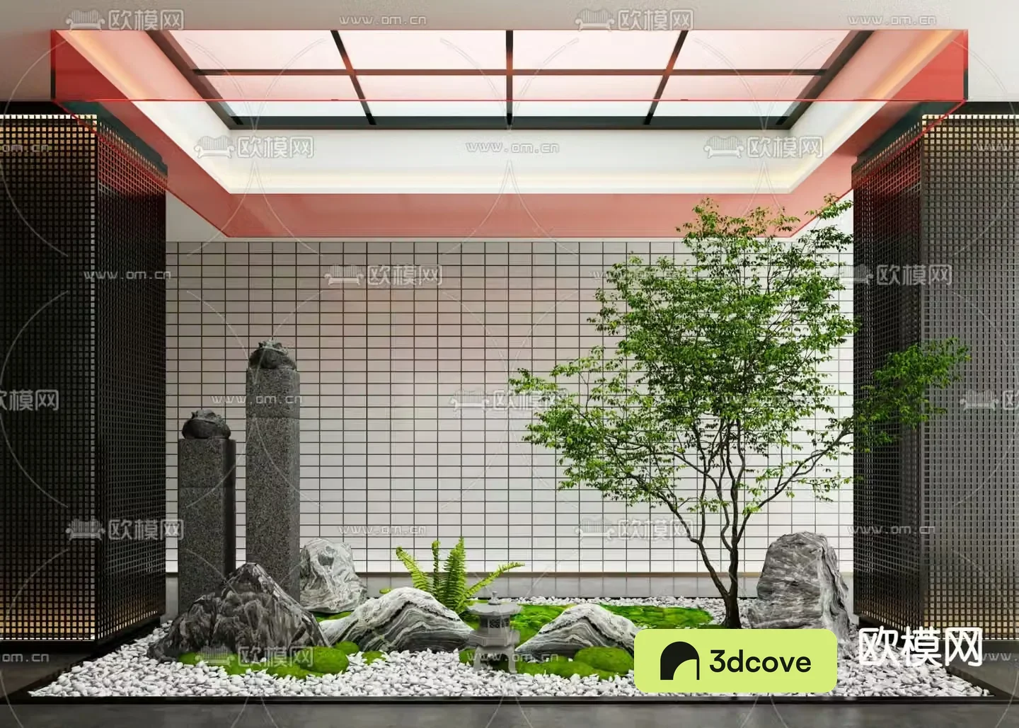 Indoor patio green plant landscaping