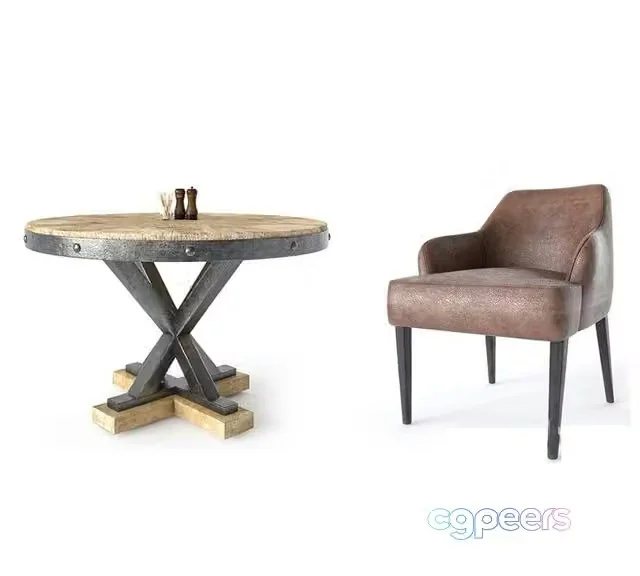 3ds Max Free – Restor nabor, table, chair