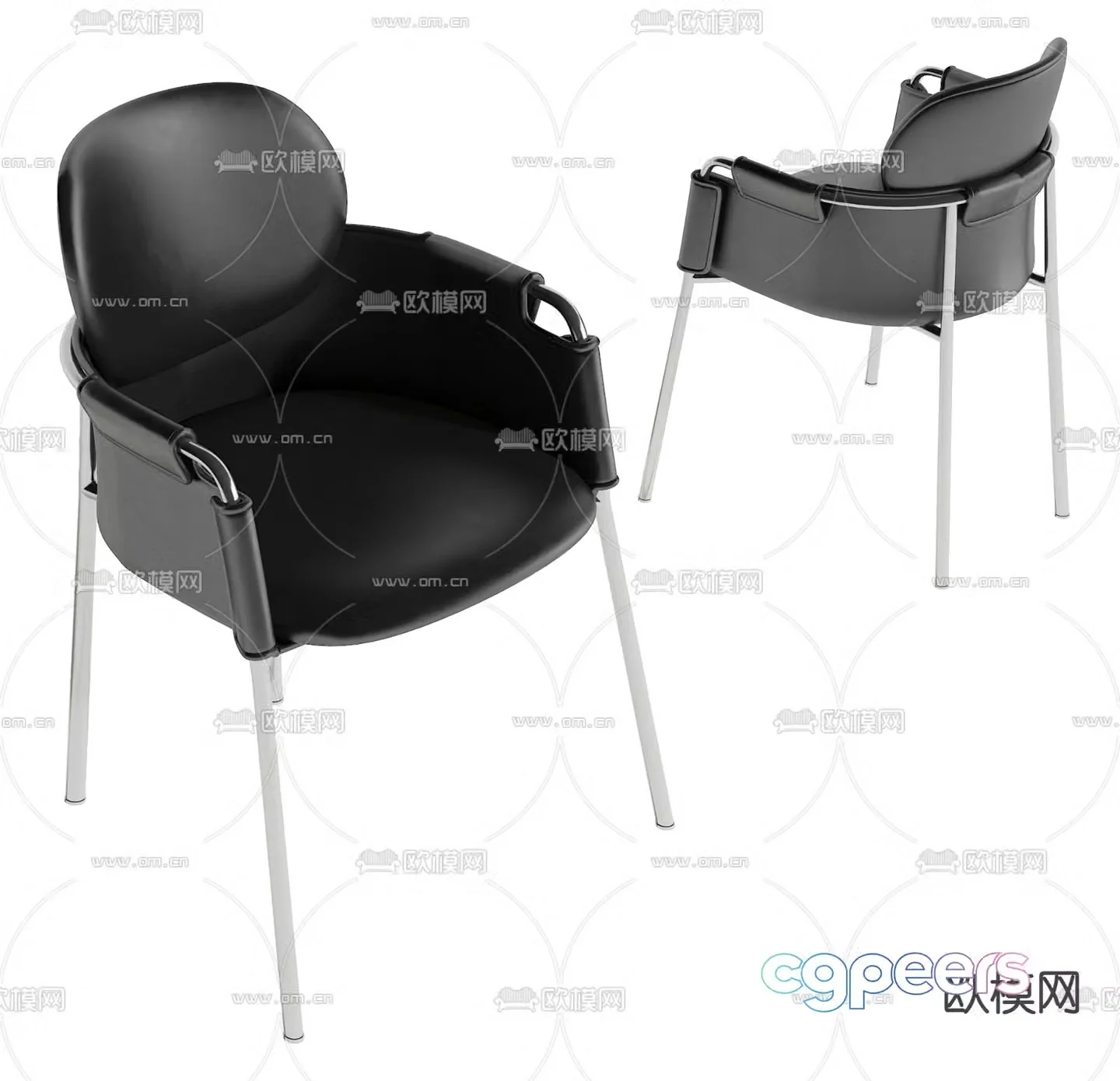 Modern single chair 3d model
