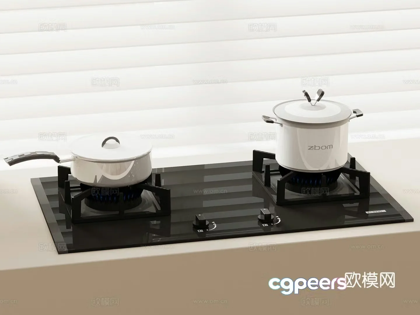Modern stove stove 3d model