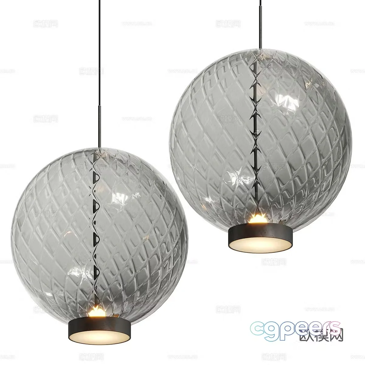Modern minimalist Cattelan Italia Ohay chandelier 3d model