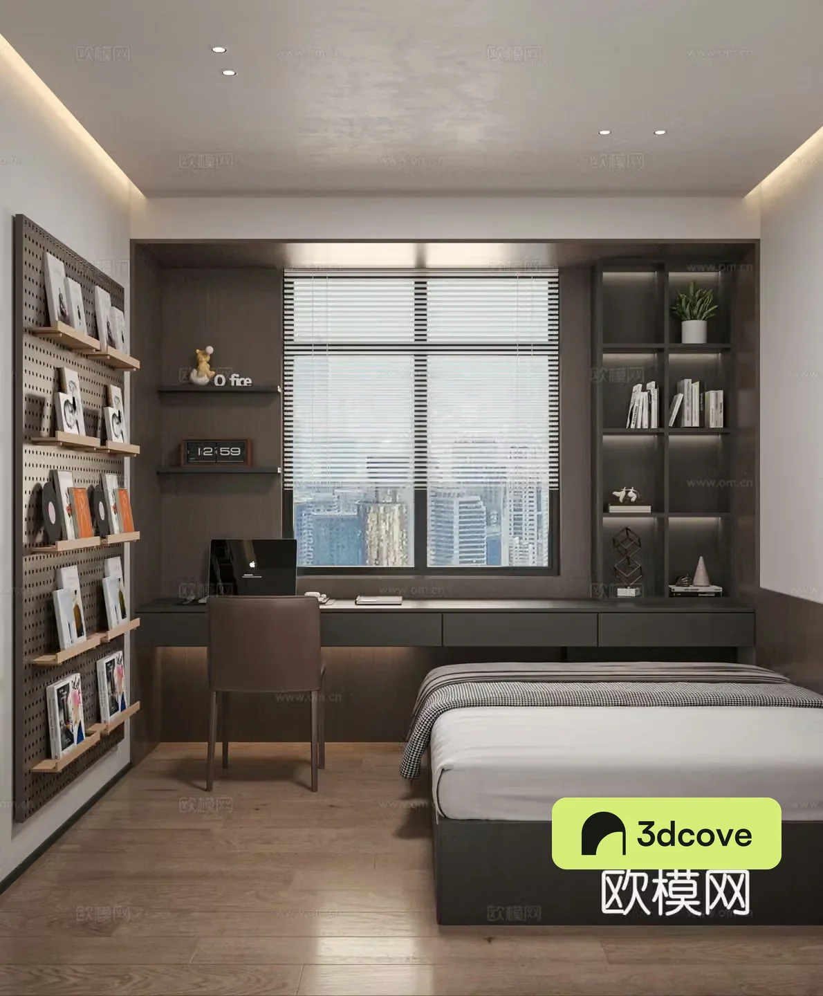 Modern Italian light luxury tatami bedroom