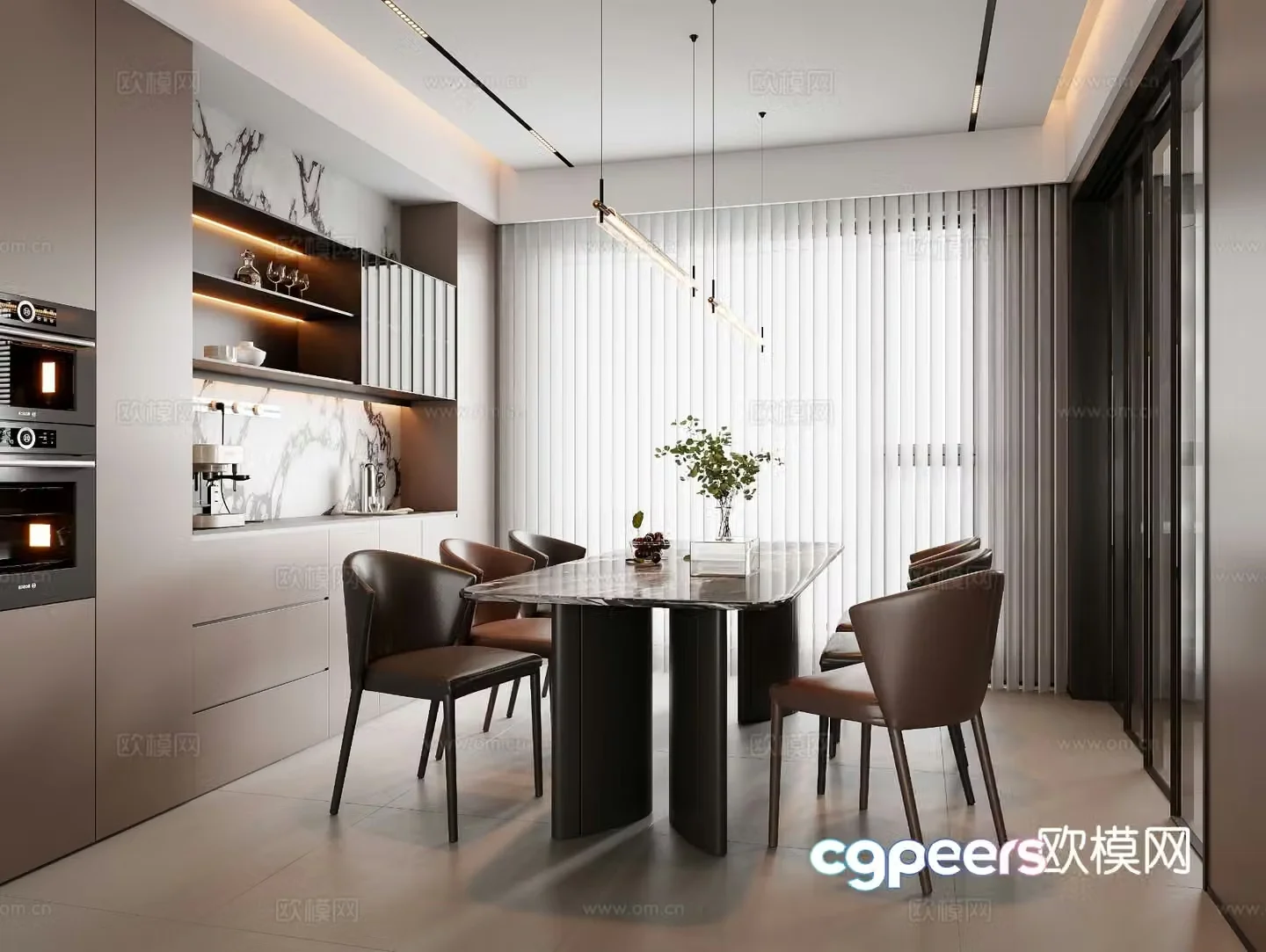 Italian restaurant 3d model