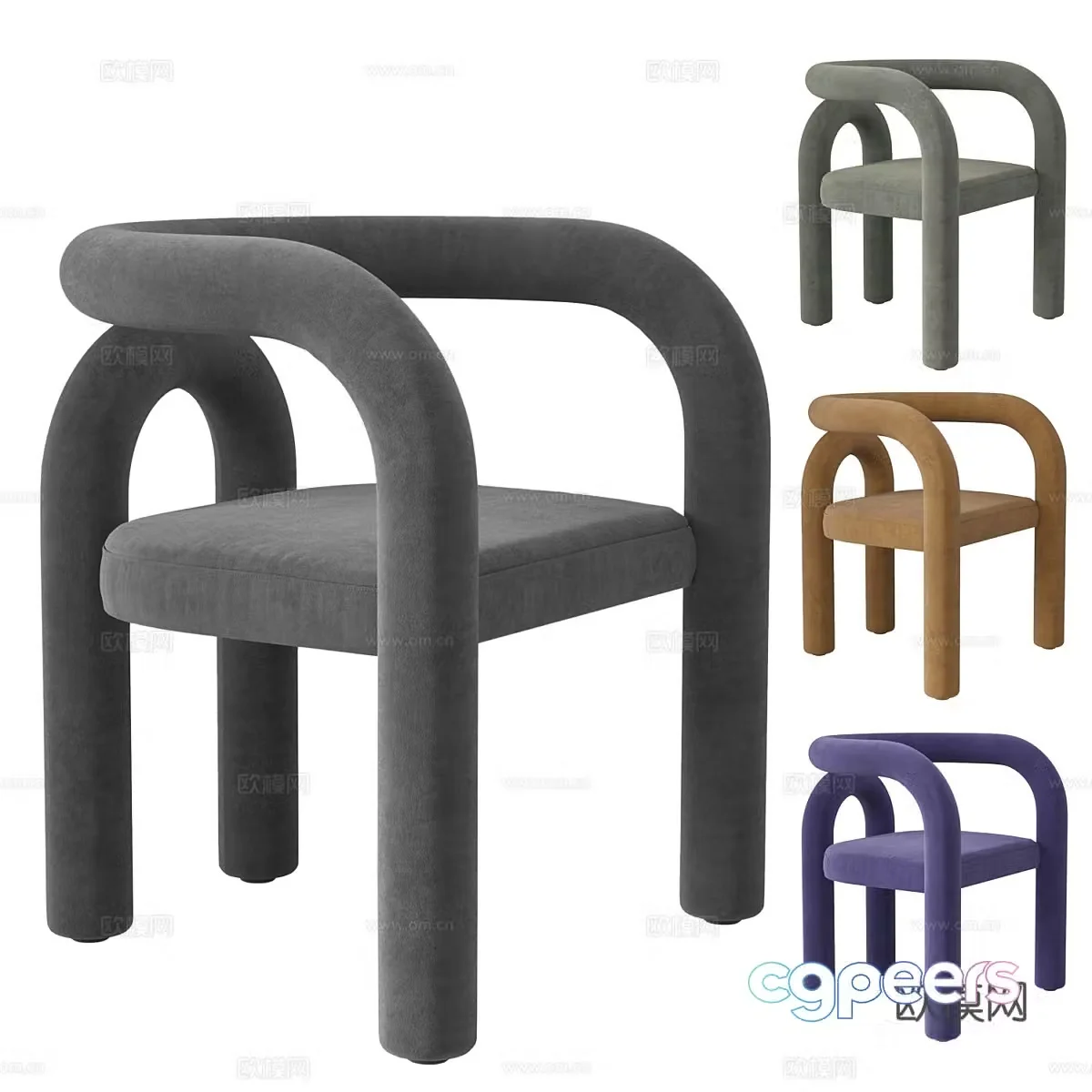 Modern Italian ACIA lounge chair 3d model