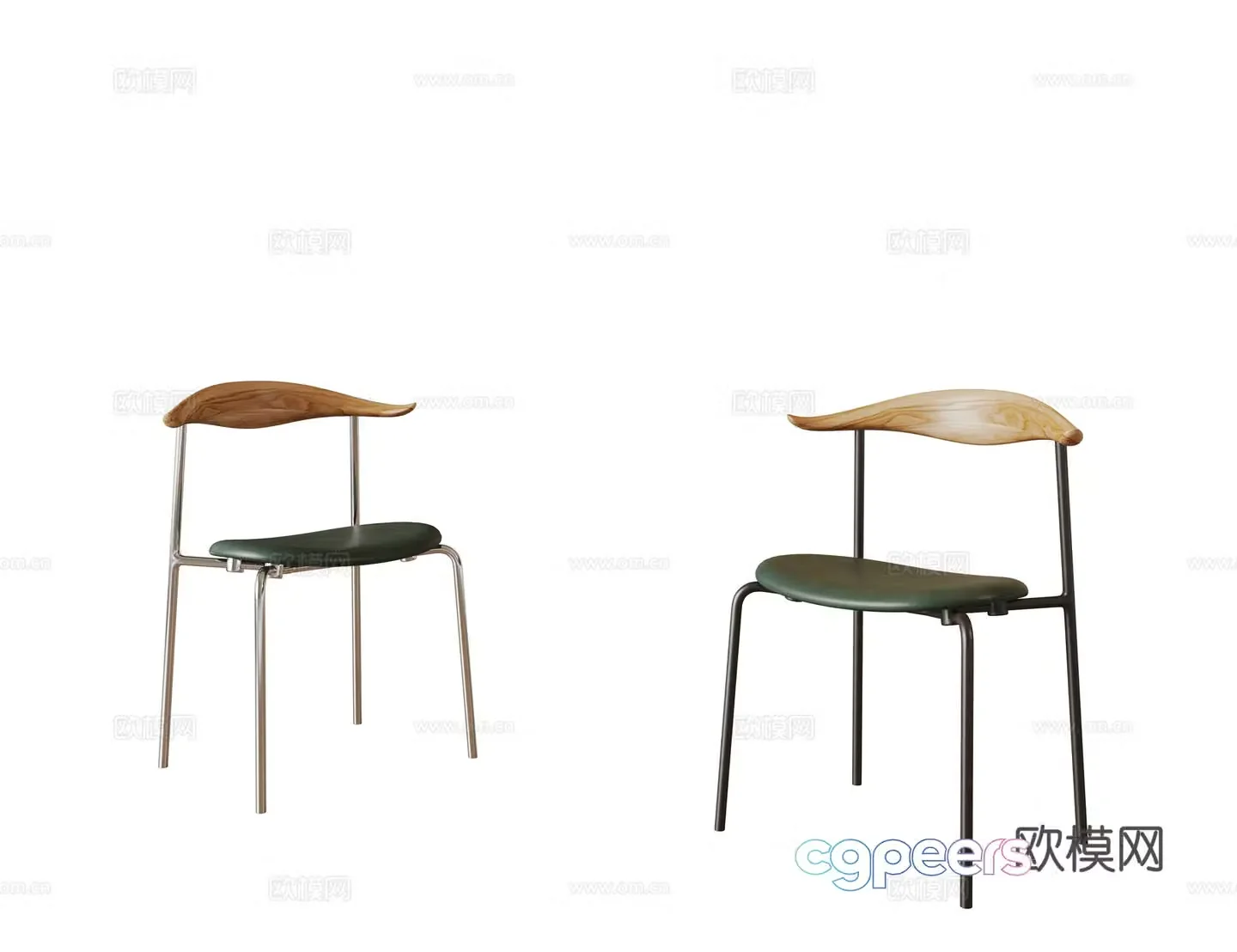 Modern single chair dining chair book chair tea chair 3d model