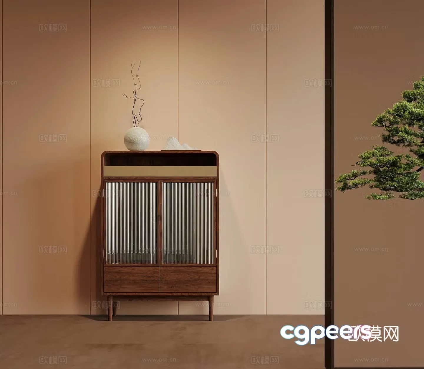07 sideboard new Chinese sideboard sideboard chest of drawers 3d model