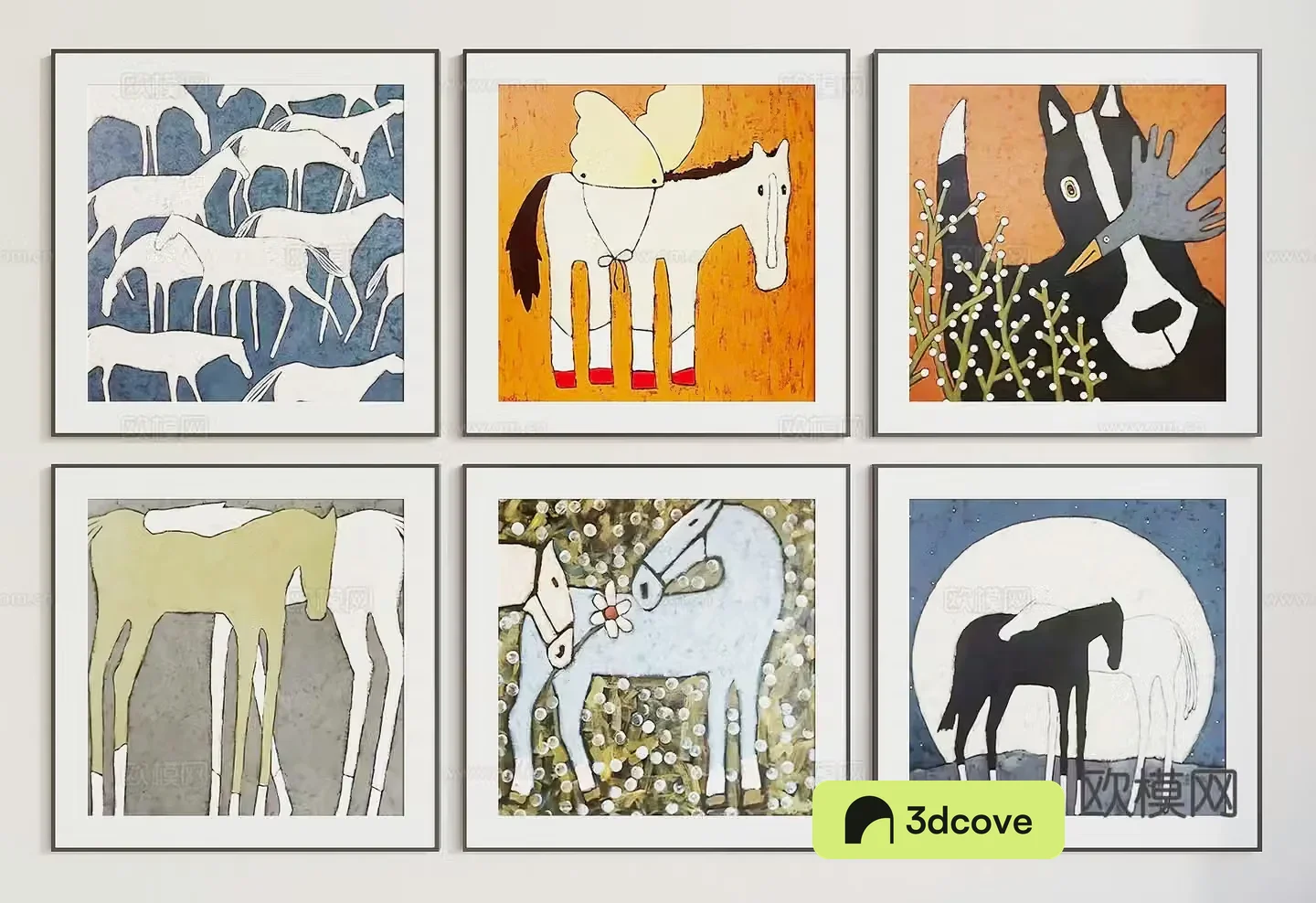 Modern animal hanging painting decorative painting