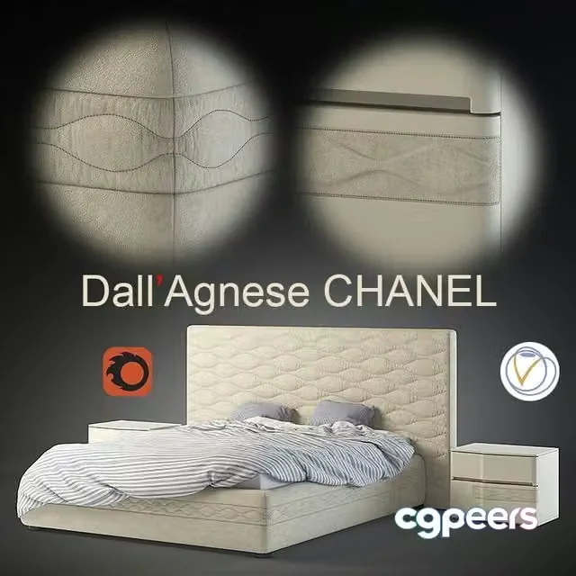 3ds Max Free – DallAgnese CHANEL, bed