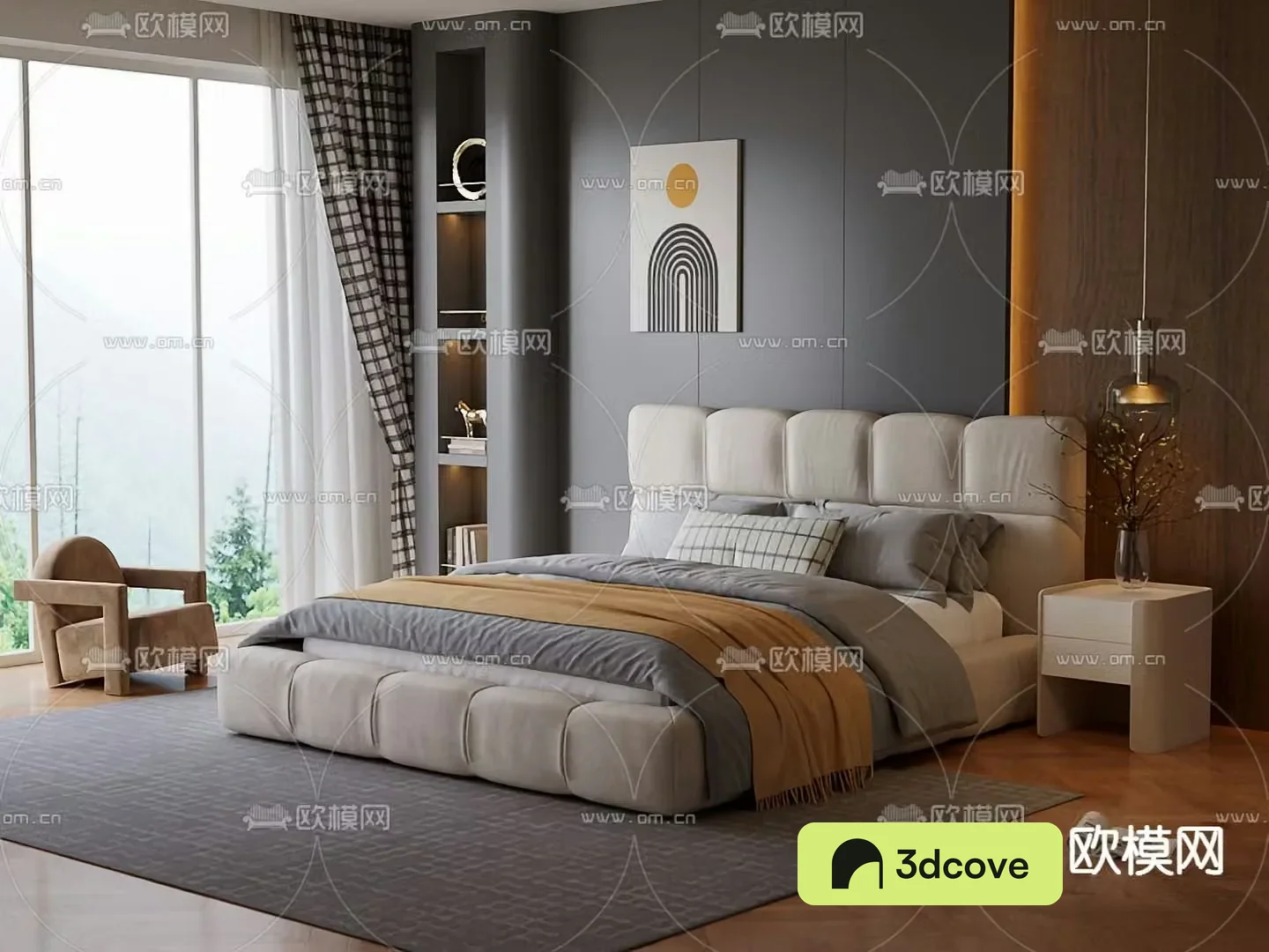 Modern double bed