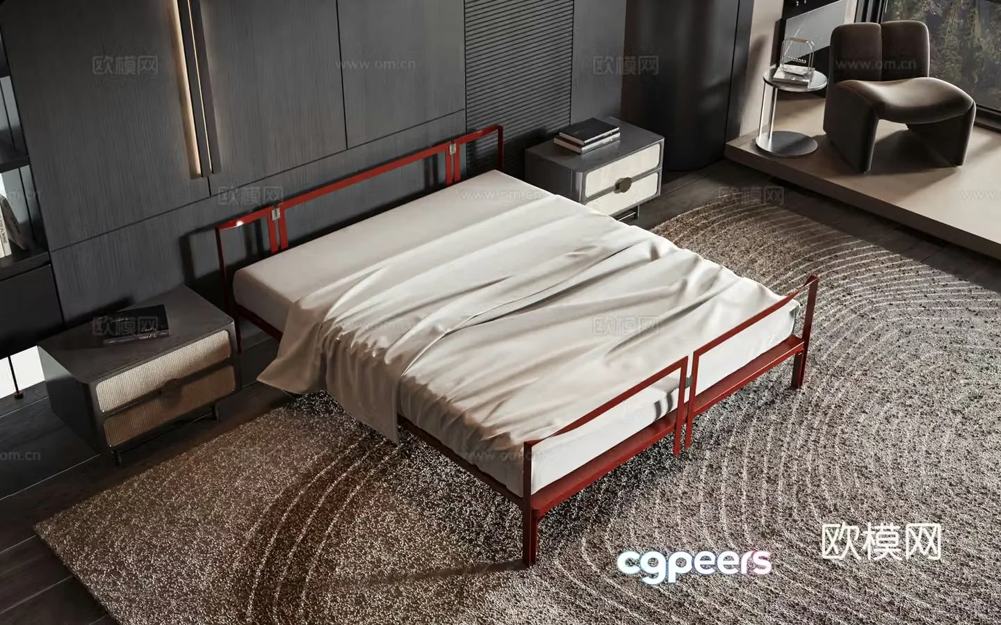 Modern style product bed 3d model
