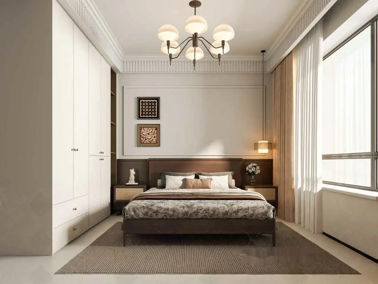 Cozy Bedroom 3D Model – 10600 – VRAY Render