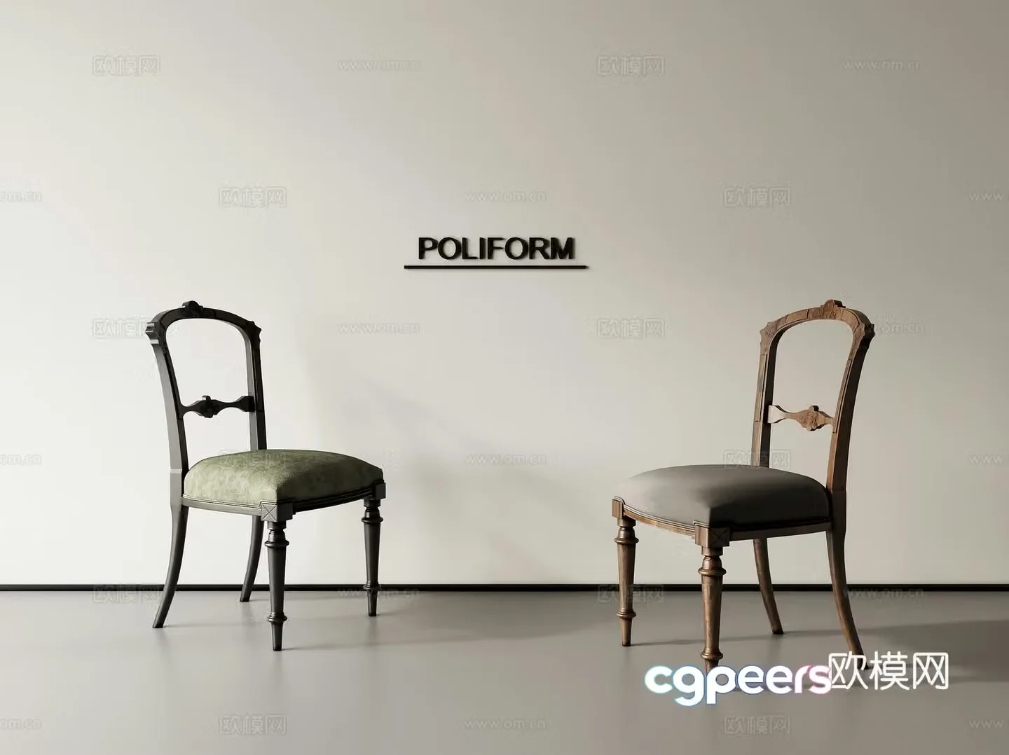 Single chair dining chair book chair 3d model
