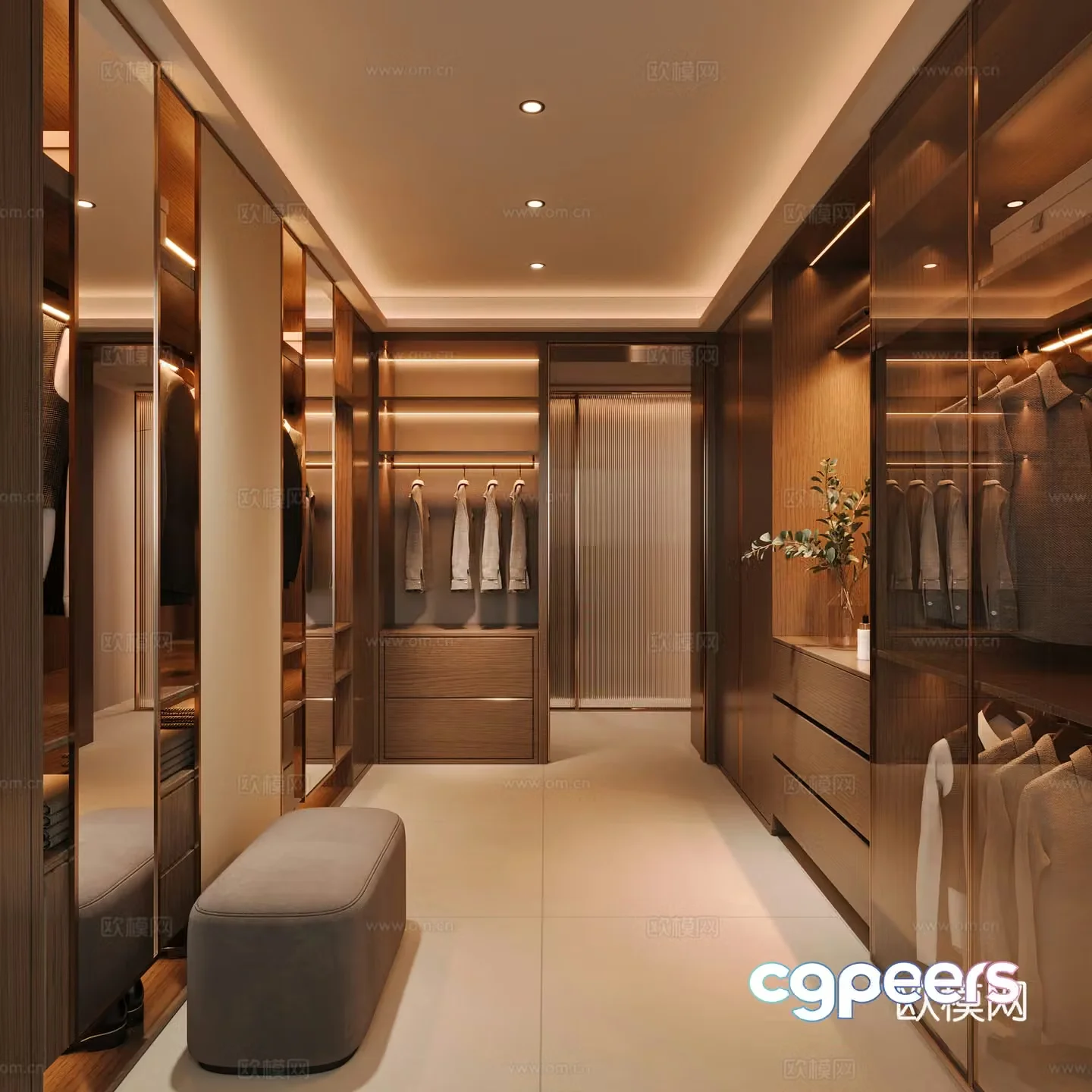 Modern cloakroom 3d model