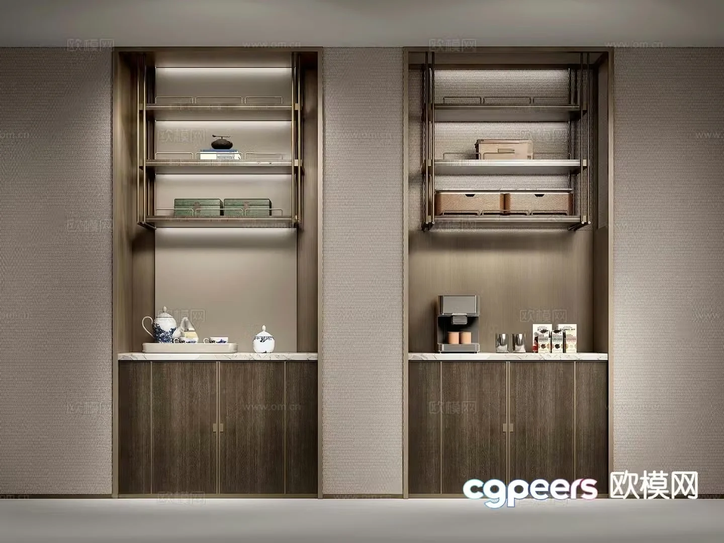Hotel sideboard water bar cabinet tea cabinet 3D model