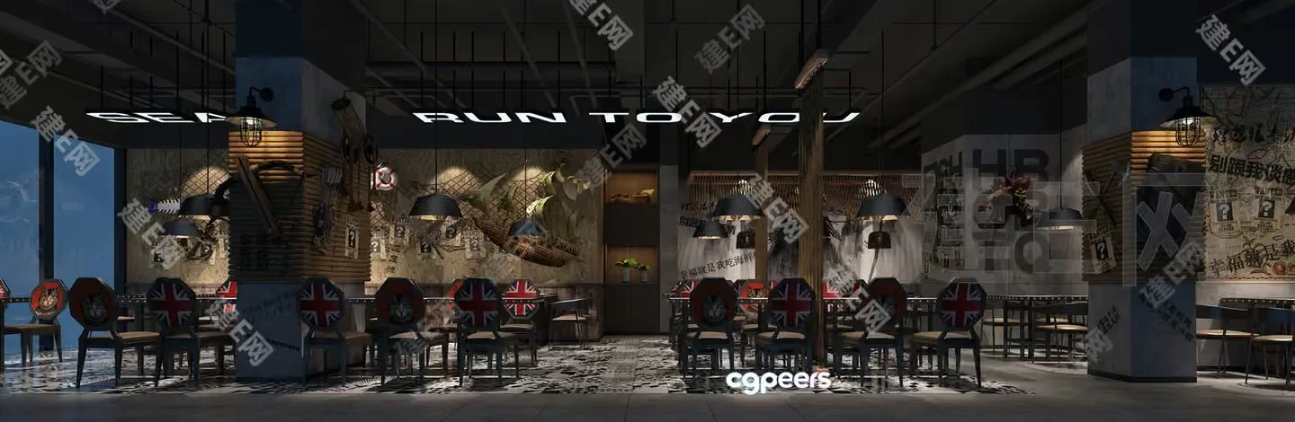 Modern Restaurant Interior 3D Model – 2207 – VRAY Render