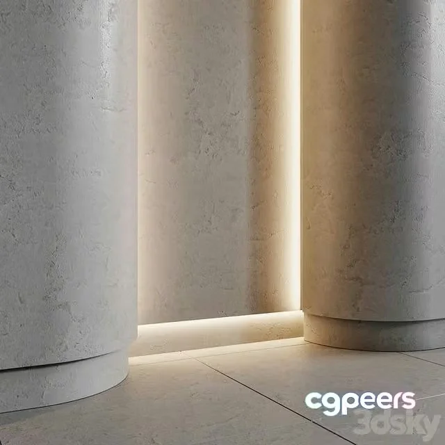 3ds Max Free – concrete set decorative plaster 2