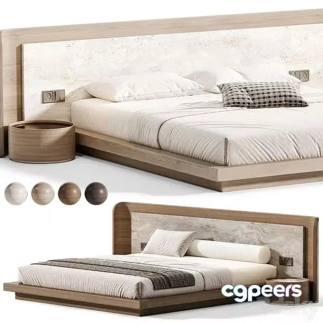 3ds Max Free – Double bed 04