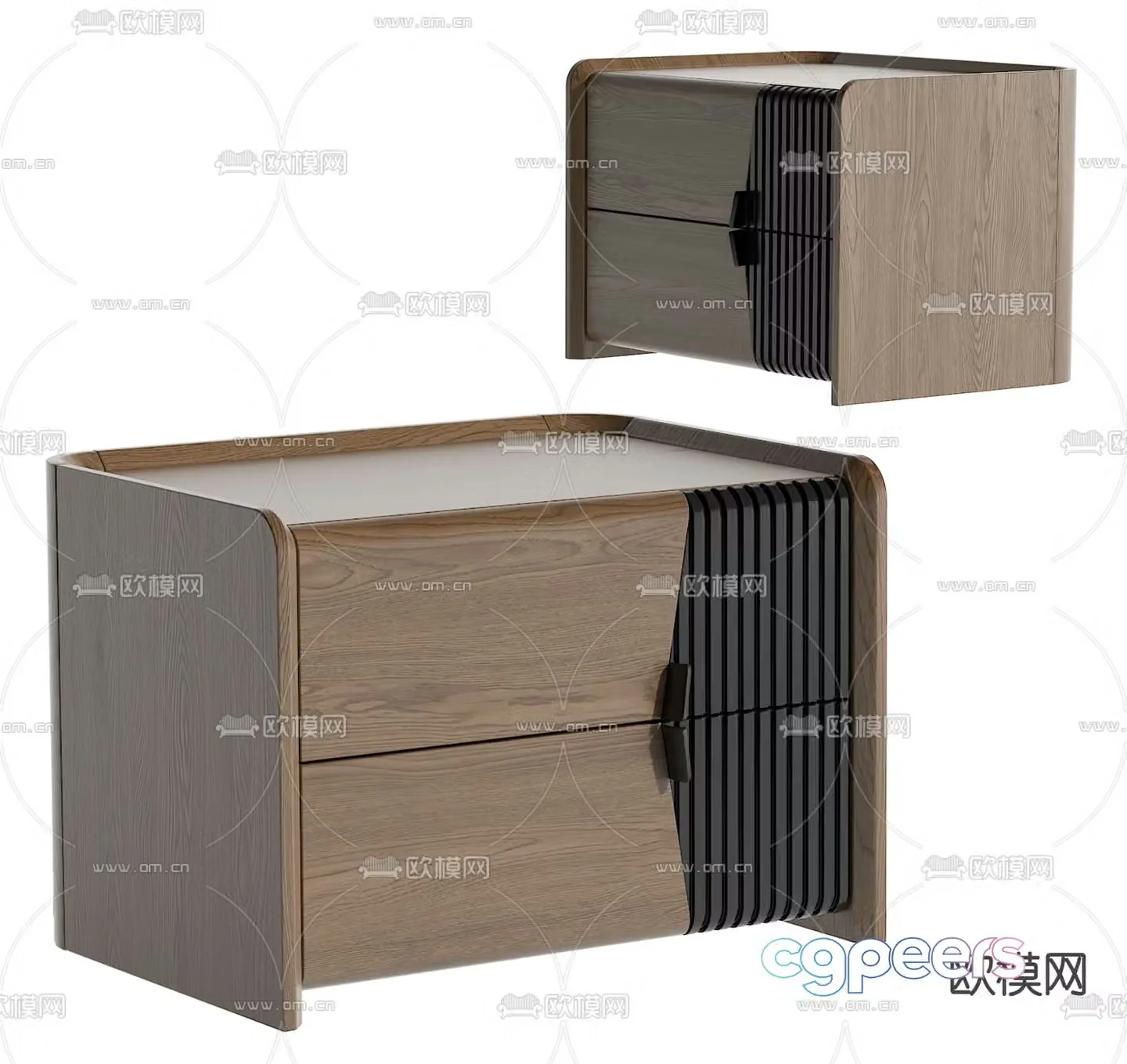Modern bedside table 3d model