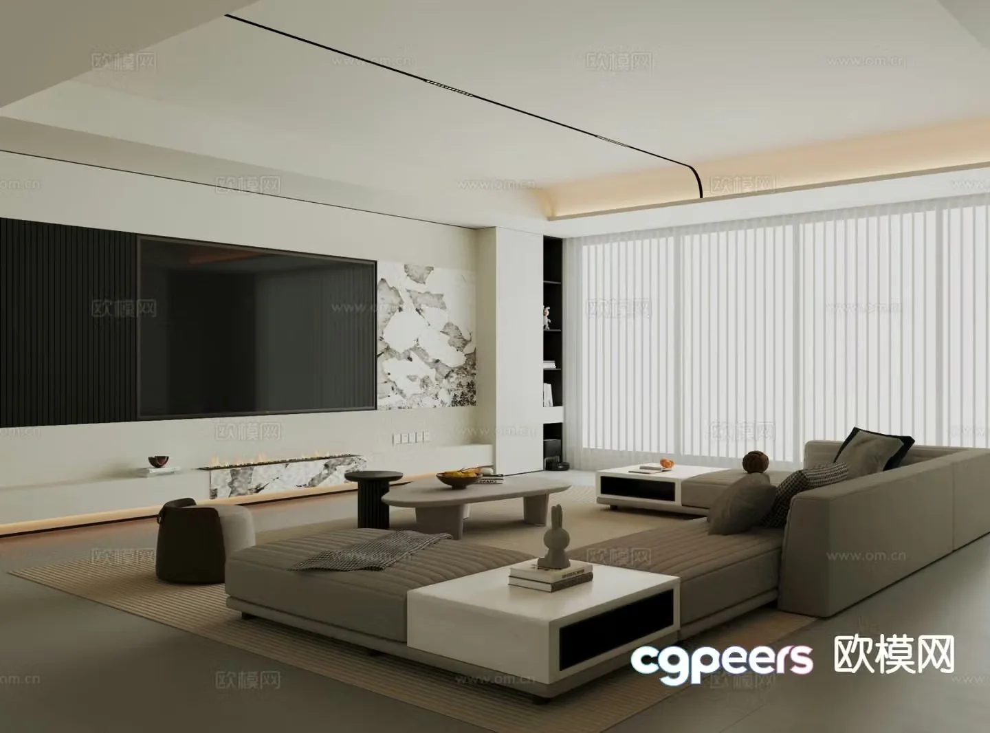Modern sofa set 3d model