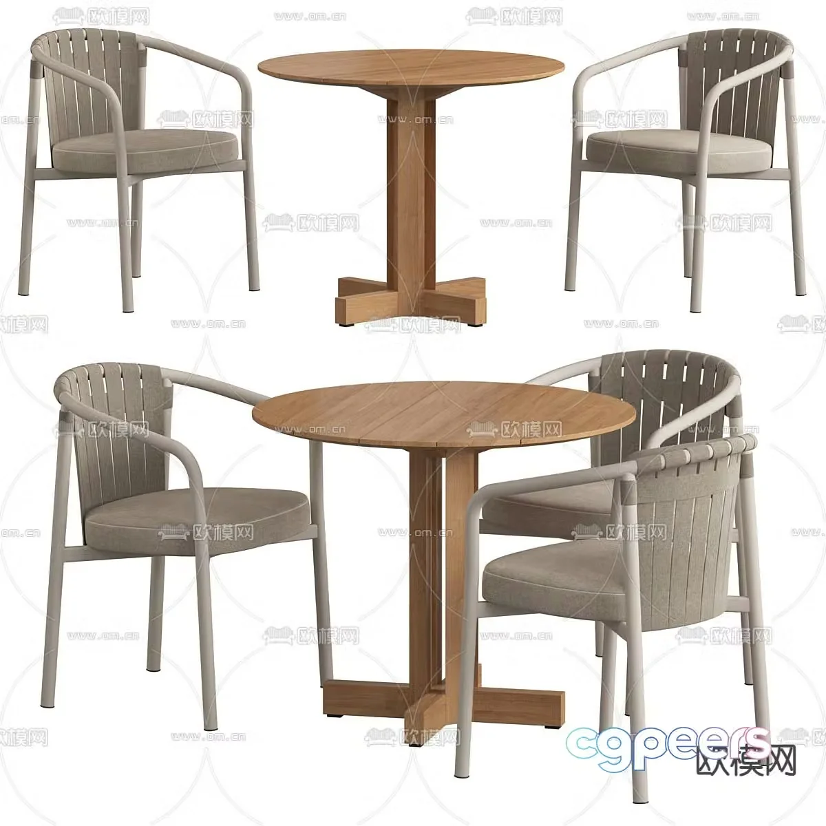Modern leisure tables and chairs Negotiation tables and chairs 3d model