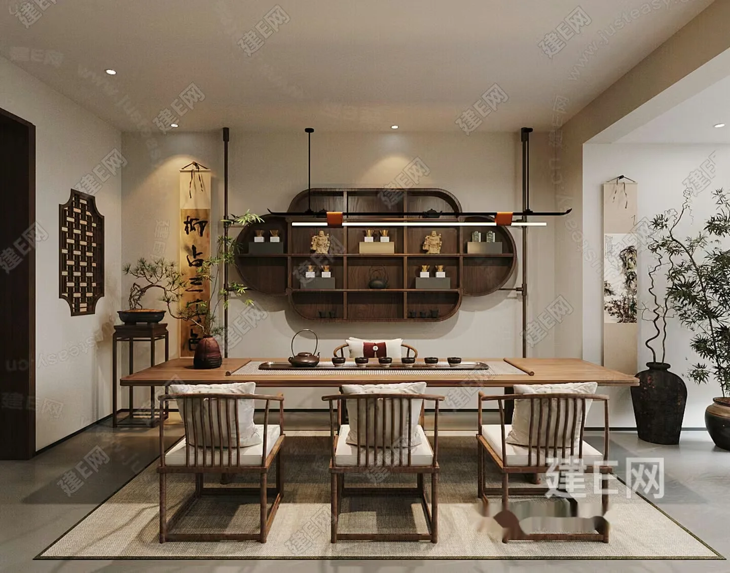 Modern Dining Room 3D Model – 3332 – CORONA Render