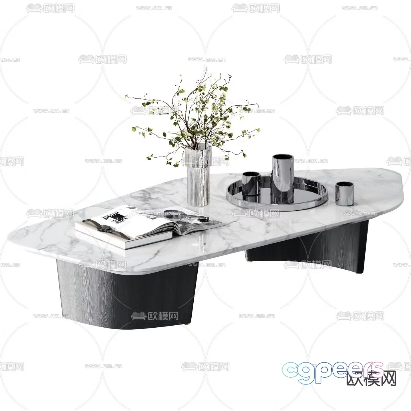 Marble coffee table 3d model